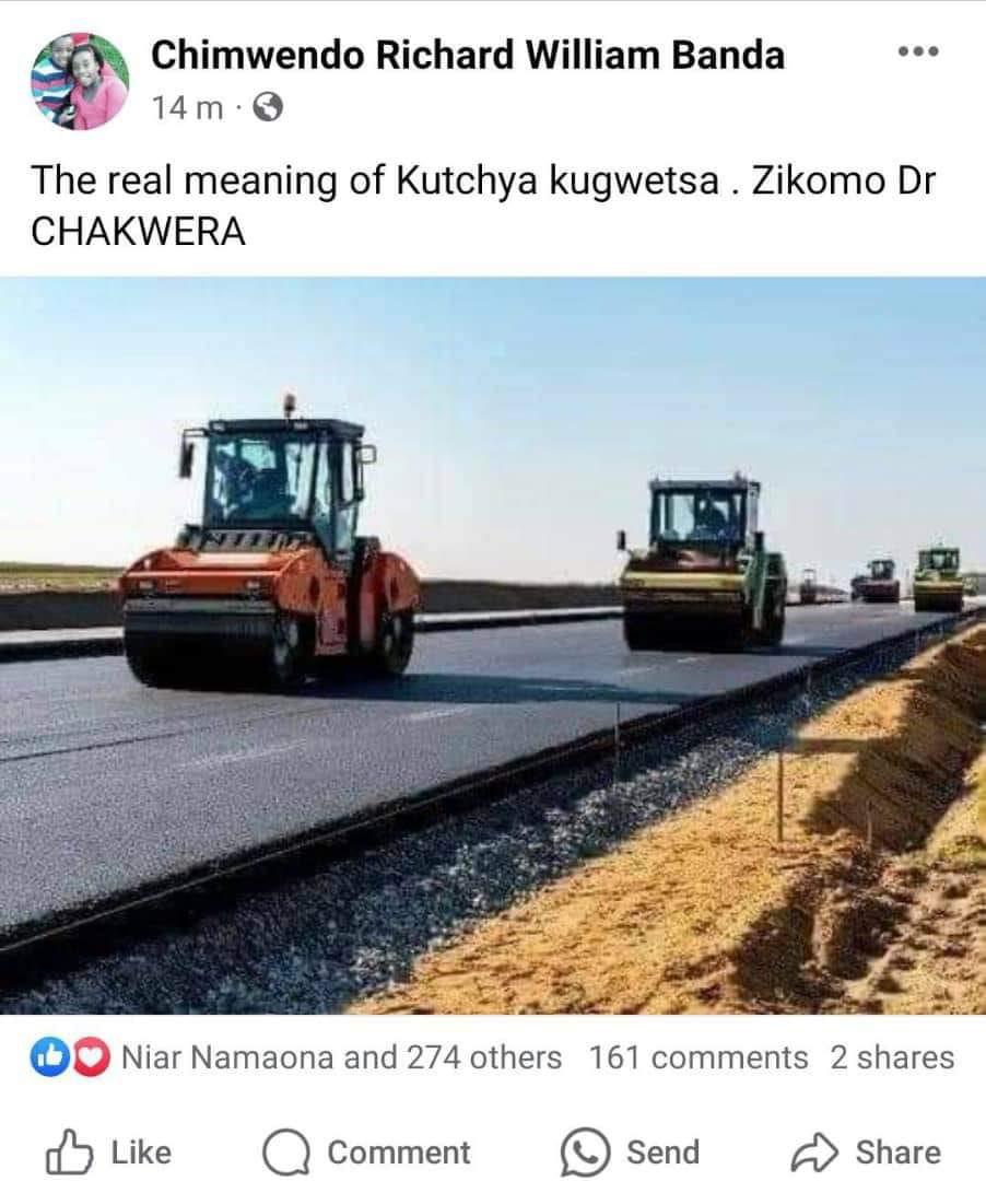 Propaganda Goes Wrong As Minister Posts India Road  To Fool Malawians