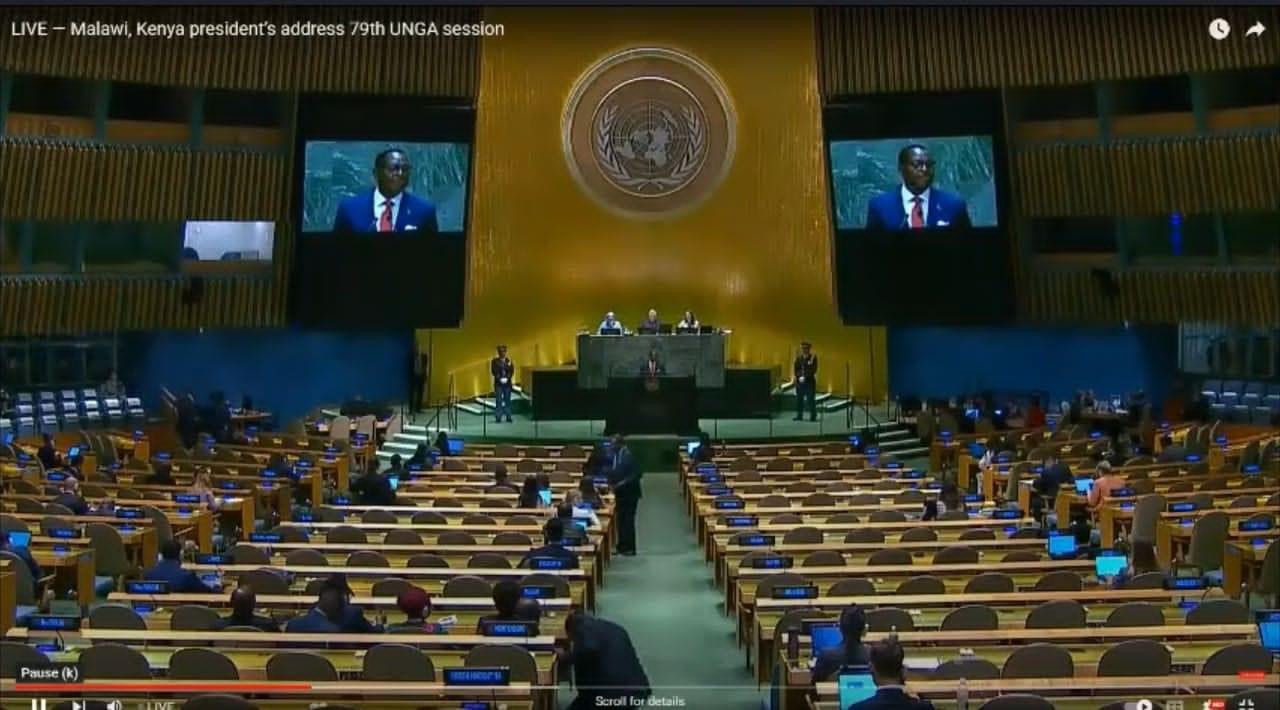 Malawi President Chakwera Addresses Empty Chairs At UNGA