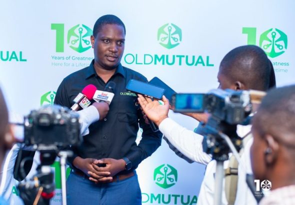 Group-CEO-Old-Mutual-Malawi-Tavona-Biza-granting-interview-to-the-press